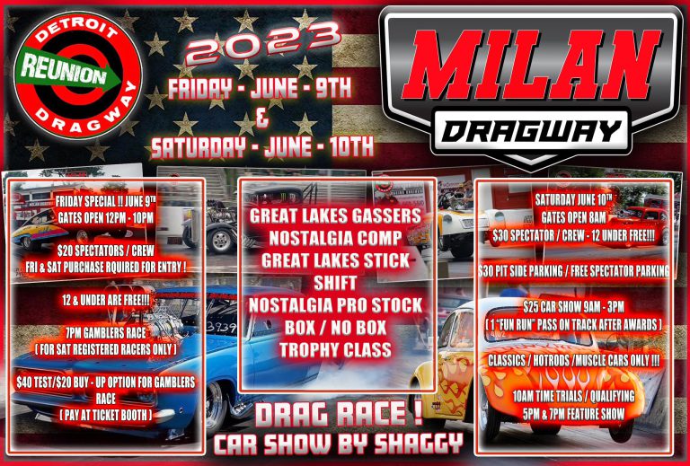 2023 DETROIT DRAGWAY REUNION Milan Dragway